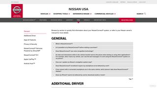 NissanConnect FAQ | Nissan USA