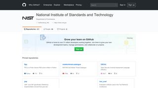 National Institute of Standards and Technology · GitHub