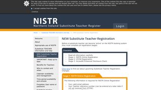 NISTR - NEW Substitute Teacher Registration