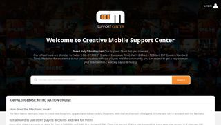 Nitro Nation Online - Creative Mobile Support Center