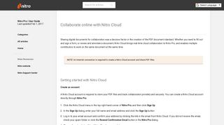 Nitro Cloud - Nitro Pro | User Guide