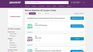 20% Off Nitrous-Networks UK Coupon, Promo Codes - RetailMeNot