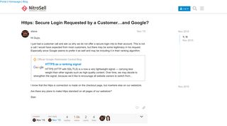 Https: Secure Login Requested by a Customer...and Google ...