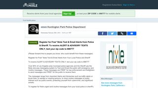 “Register for Free* Nixle Text & Email Alerts from Police & Sheriff. To ...