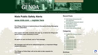 Village of Genoa | Nixle Public Safety Alerts