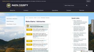Nixle Alerts / Advisories | Napa County, CA