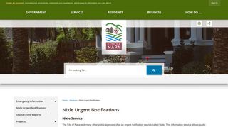 Nixle Urgent Notifications | Napa, CA - City of Napa