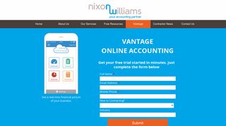 Vantage online accounting - Nixon Williams
