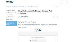 How Do I Access My Nixplay Signage Web Account? – Nixplay Signage