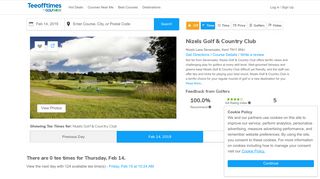 Nizels Golf & Country Club Tee Times - Sevenoaks Kent - Teeofftimes