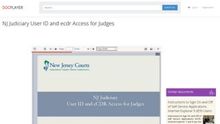 NJ Judiciary User ID and ecdr Access for Judges - PDF - DocPlayer.net