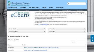 New Jersey eCourts - New Jersey Judiciary