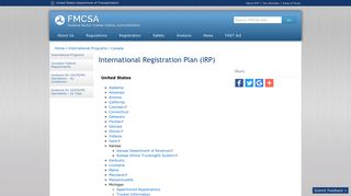 International Registration Plan (IRP) | Federal Motor Carrier Safety ...