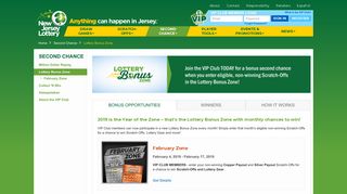 NJ Lottery | Lottery Bonus Zone
