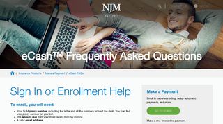 Sign In or Enrollment Help | NJM