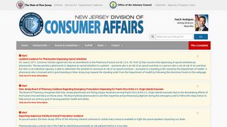 Board of Pharmacy - New Jersey Division of Consumer Affairs