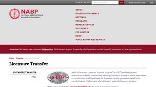 Licensure Transfer | National Association of Boards of Pharmacy