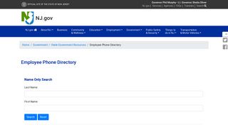 Employee Phone Directory - The Official Web Site for The State of ...