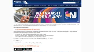 NJ TRANSIT app