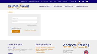 electrical training ALLIANCE || Sign In