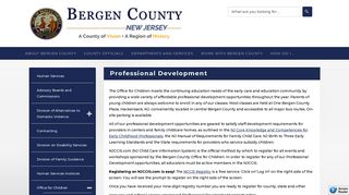 Professional Development - County of Bergen