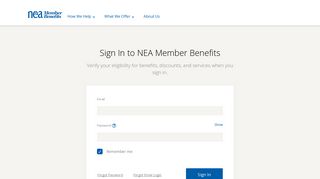Login | NEA Member Benefits