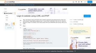 Login to website using cURL and PHP - Stack Overflow