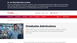 Graduate Admissions | New Jersey Institute of Technology - NJIT.edu