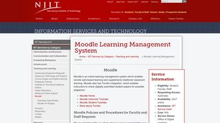Moodle - Information Services and Technology - NJIT