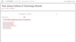 NJIT Moodle: Department