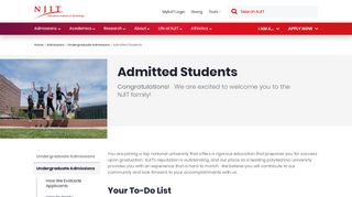 Welcome Graduate Students | Admitted Students - NJIT.edu