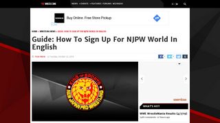Guide: How To Sign Up For NJPW World In English - Wrestlezone