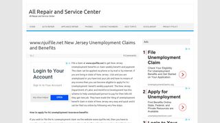 www.njuifile.net New Jersey Unemployment Claims and Benefits - All ...