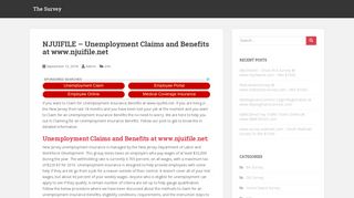 NJUIFILE - Unemployment Claims and Benefits at www.njuifile.net