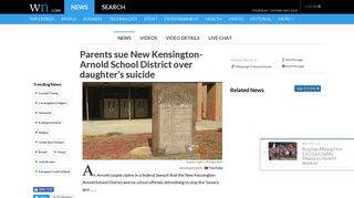 Parents sue New Kensington-Arnold School District over daughter's ...