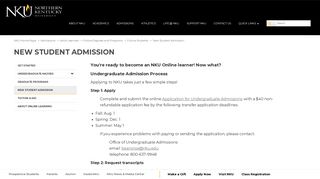 New Student Admission: Northern Kentucky University, Greater ...