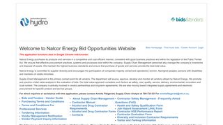 Nalcor – Bids and Tenders - Nalcor Energy