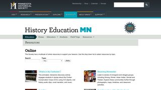 Online | History Education MN