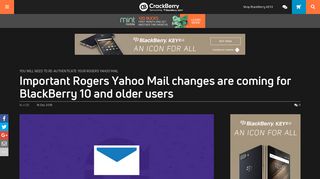 Important Rogers Yahoo Mail changes are coming for BlackBerry 10 ...