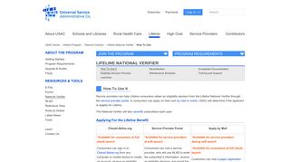 National Verifier - Universal Service Administrative Company