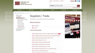 Suppliers/Trade | NLC Liquor Stores