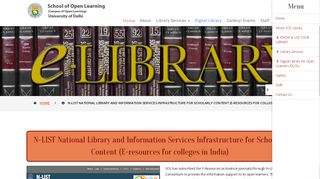 INFLIBNET-UGC - School Of Open Learning (SOL) - Library