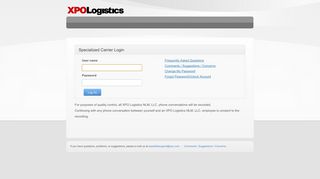 Specialized Carrier Login - XPO Logistics
