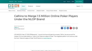 Cafrino to Merge 1.5 Million Online Poker Players Under the NLOP ...