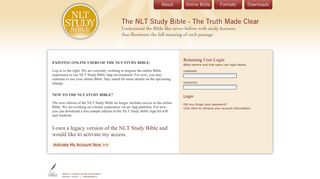 Online Study Bible Login - NLT Study Bible