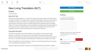 New Living Translation (NLT) - Download the Free Bible App ...