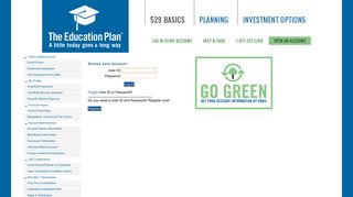 529 Account: Login - The Education Plan