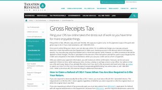Gross Receipts Tax - NM Taxation and Revenue Department