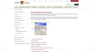 Student Webmail Information | Selkirk College