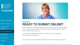 Revalidation: Ready to submit online? | The Nursing and ... - NMC